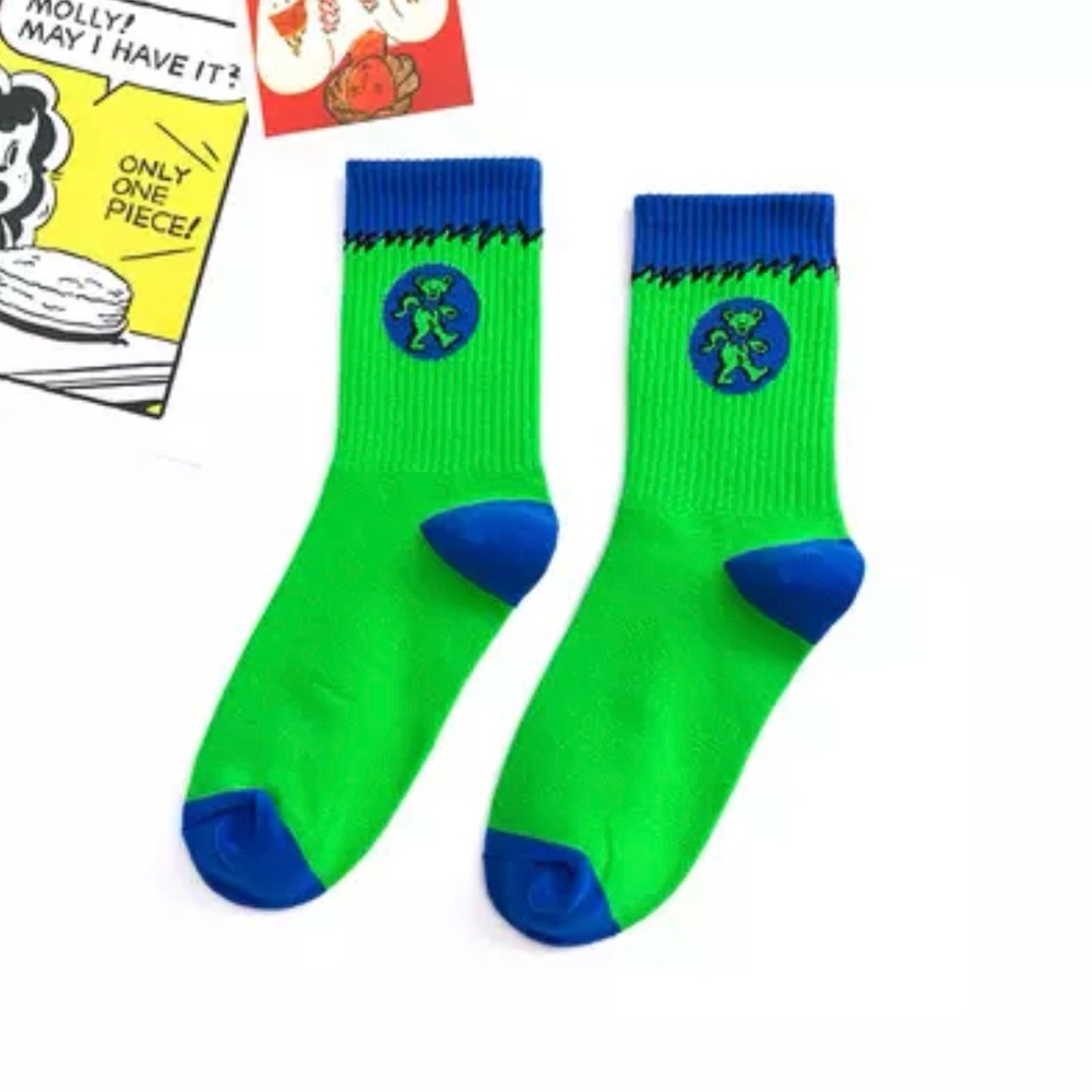 Grateful Dead Dunks Dancing Bear socks